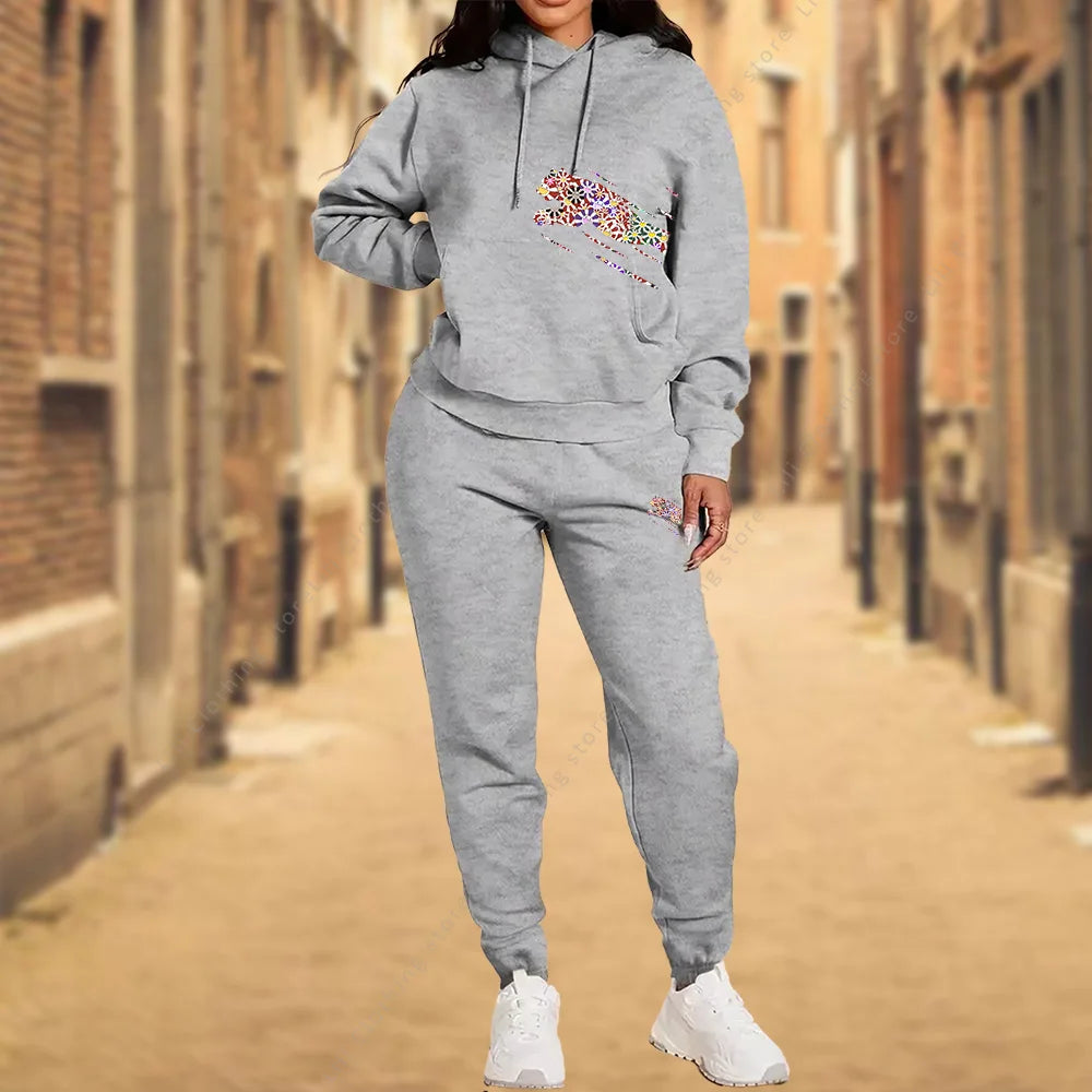 Femmes survêtement esthétique vêtements de créateurs automne hiver haute qualité sweats à capuche pantalons de survêtement vêtements de sport femme pantalons ensembles