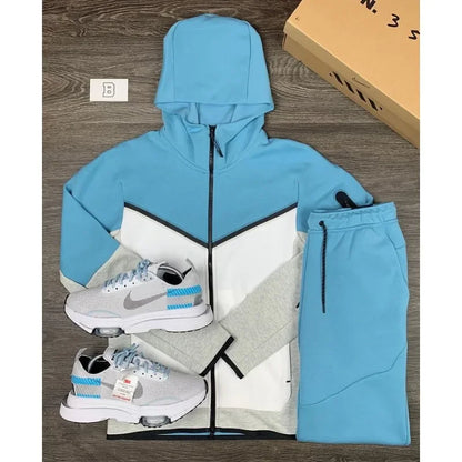 Manteau de sport pour hommes printemps et automne nouvelle taille européenne vêtements de sport pantalon à capuche ensemble décontracté survêtement hommes