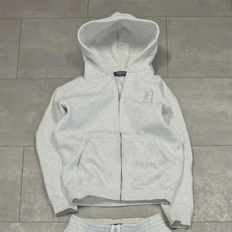 Y2K – costume rétro décontracté pour hommes, européen et américain, brodé, ample, mode, vêtements de sport gothiques, vêtements de rue, offre spéciale