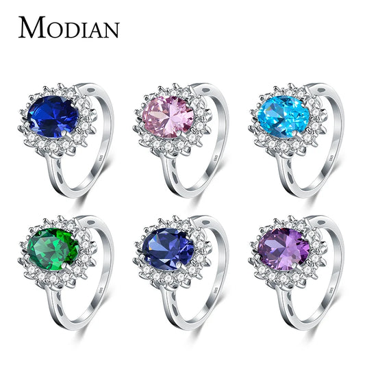 Bague en argent regardé 925 pour femme,