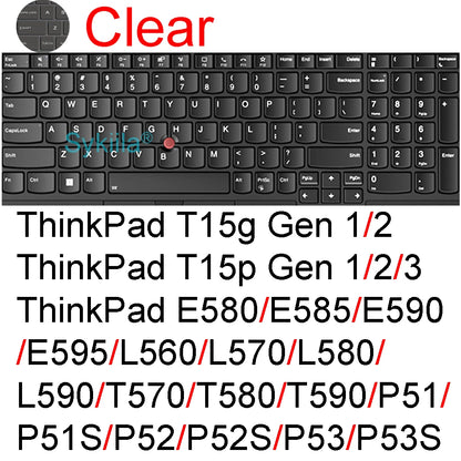 Housse de clavier pour Lenovo ThinkPad 15 T15 E15 L15 P15 P15s P15v T15g T15p P1 Gen 4 3 2, étui de protection en Silicone 15.6