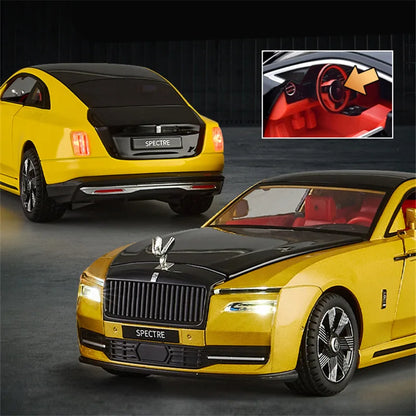 1:24 Rolls Royces Spectre alliage Luxy nouvelle énergie modèle de voiture moulé sous pression et véhicule jouet en métal charge modèle de voiture son lumière enfants cadeaux