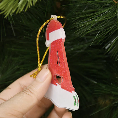 ZQNYCY - Pendentif lettre acrylique sapin de noël