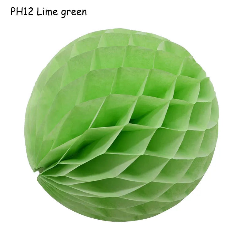 Boule décorative en papier nid d'abeille, 5 pièces/lot, 10/15cm, fleur Pastel, décoration de fête d'anniversaire pour mariage, enfant, fournitures de réception-cadeau pour bébé 8Z