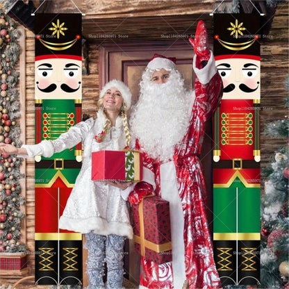 Porte suspendue de noël casse-noisette soldat Happy Home 2025, décoration de porte de noël, ornements Navidad Notal Noel, nouveauté 2026
