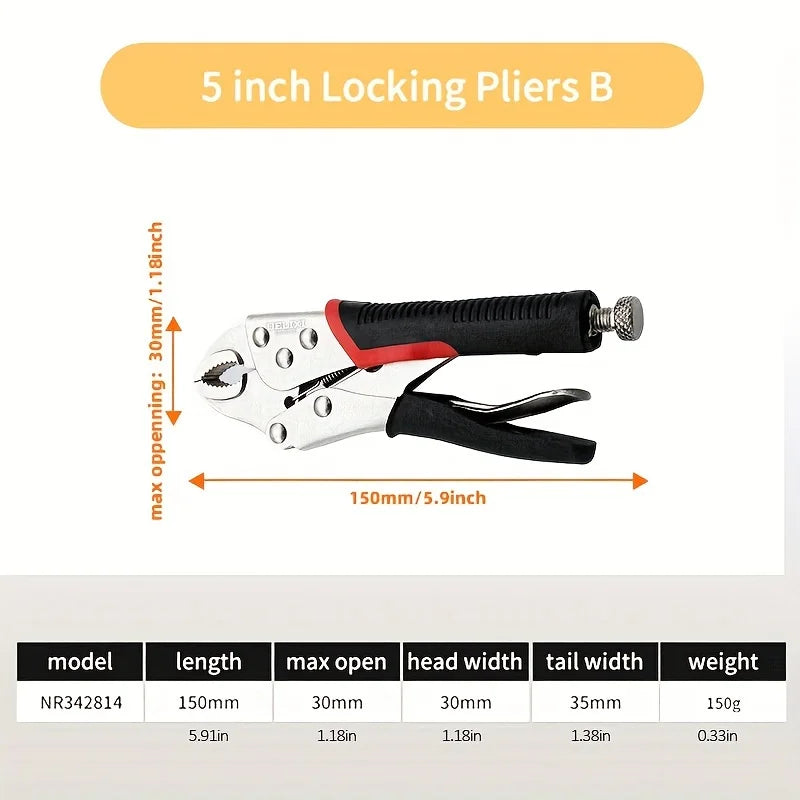 DELIXI – pince de verrouillage électrique de 5/6/7 pouces, pince de verrouillage à mâchoire incurvée, pince droite à Long nez, outils de soudage multifonctions