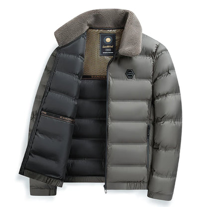 Parka à col grand pour homme, vêtement d'extérieur épais et décontracté, coupe cintrée, imperméable, chaud, col montant, nouvelle collection hiver 2026