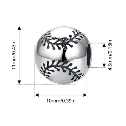 BISAER 925 en argent Sterling série balle charme Football volley-ball Tennis basket-Ball perle ajustement femmes et hommes Bracelet bricolage bijoux fins