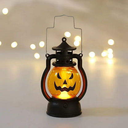 Lanterne LED en Forme de Citrouille et Fantôme, Luminaire Décoratif d'Nik, Accessoires d'Horreur, Idéal pour un Bar ou une ixd'Halloween