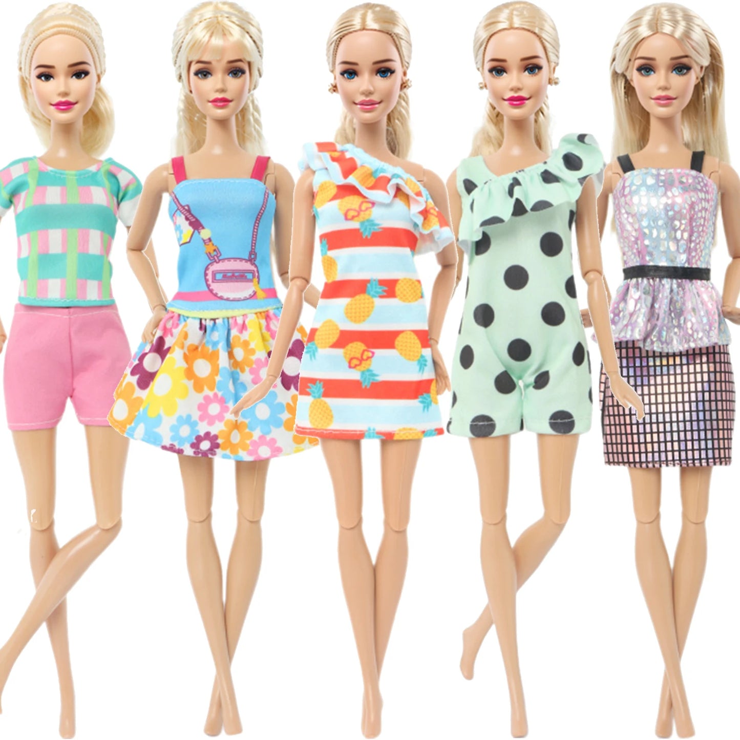 5 ensemble 3 ensemble fait à la main mode Ba poupée Bie tenue tenue décontracté quotidien chemisier chemise gilet bas pantalon jupe vêtements accessoires jouets