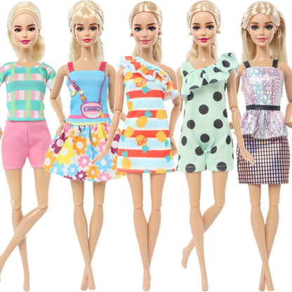 5 ensemble 3 ensemble fait à la main mode Ba poupée Bie tenue tenue décontracté quotidien chemisier chemise gilet bas pantalon jupe vêtements accessoires jouets