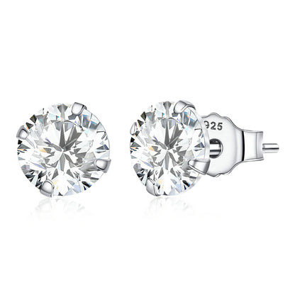 WOSTU boucles d'oreilles cœur fleur 100% argent Sterling 925 perle petites boucles d'oreilles pour femmes mariage fiançailles bijoux cadeaux