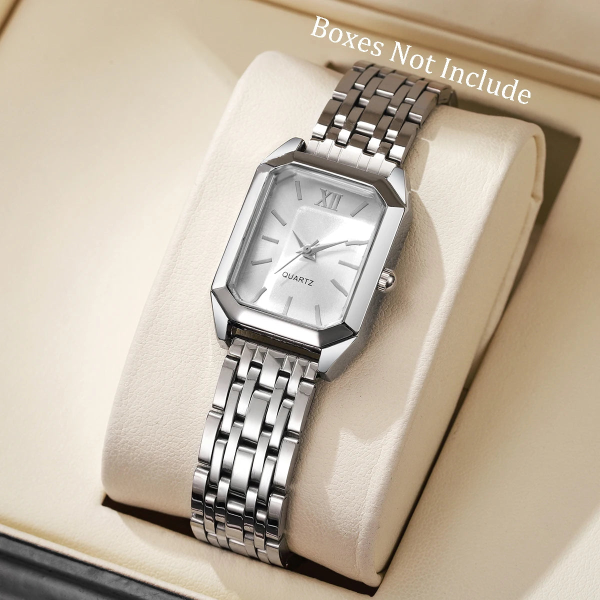 Mode Rectangle femmes montre-bracelet à Quartz décontracté  (sans boîte)