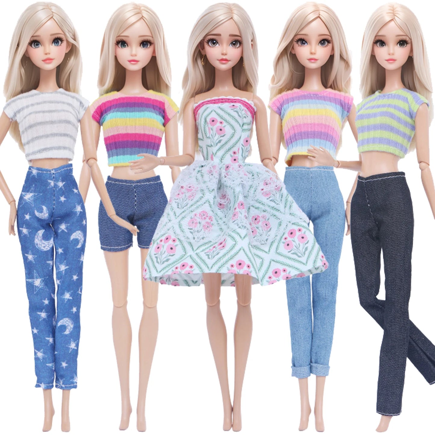 5 ensemble 3 ensemble fait à la main mode Ba poupée Bie tenue tenue décontracté quotidien chemisier chemise gilet bas pantalon jupe vêtements accessoires jouets