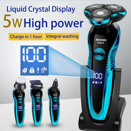 ZOZEN rasoir électrique rasoir électrique Rechargeable tondeuse à cheveux coupe Machine à raser pour hommes tondeuse à barbe humide-sec double usage