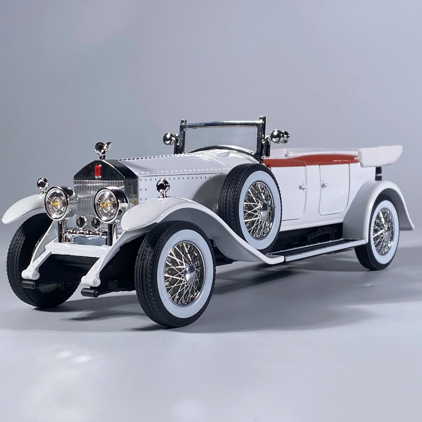 1:24 Rolls Royce Phantom I 1925 luxe classique rétro berline alliage métal moulé sous pression modèle voiture son lumière retirer Collection passe-temps