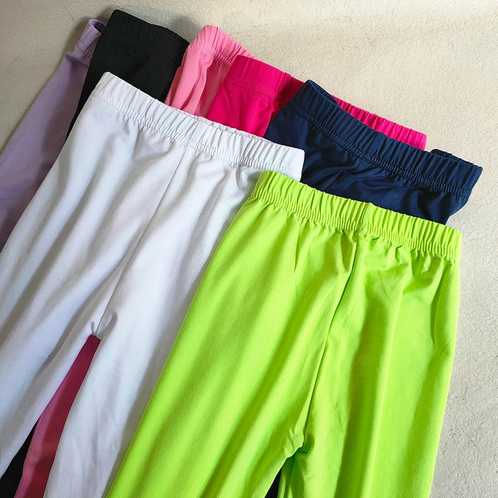 Leggings doux pour filles, pantalons pour enfants, imprimé de fleurs, slim, élastique, crayon