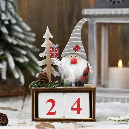 Calendrier de noël, décoration de fête pour la maison, cadeaux de joyeux noël et du nouvel an, décor de noël, accessoires de mode pour la maison, fournitures