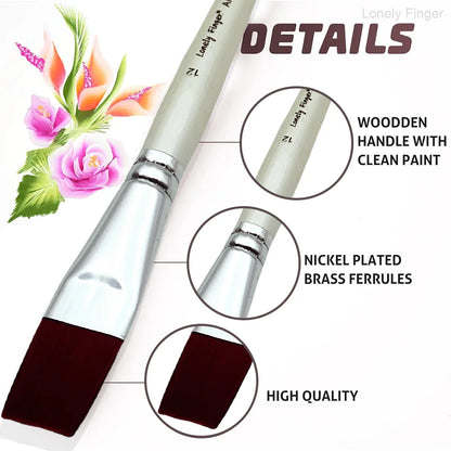 12 pièces pinceaux de peinture pour le visage, ensemble de pinceaux de peinture acrylique d'artiste pour la peinture de chaussures de corps de visage, idéal pour le maquillage de scène de fête de cosplay