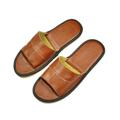 Pantoufles en cuir pour hommes, ameublement de maison, chaussures classiques de sol d'intérieur, diapositives décontractées, Sandalias Zapatos Hombre, nouvelle collection 2022