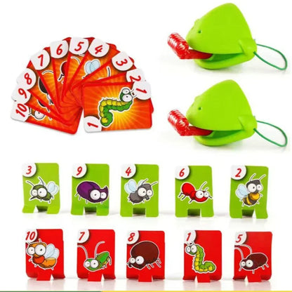 Masque de lézard grenouille, cartes à lécher la langue, jeux de société pour enfants, jouets de fête en famille, anti-stress, jeu de Puzzle de bureau amusant