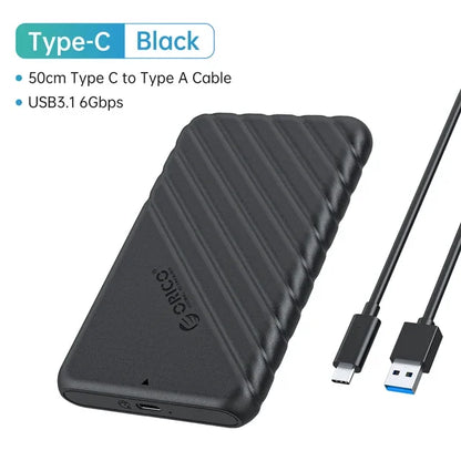 ORICO-Boîtier de disque dur SATA vers USB 2.5, adaptateur pour ordinateur portable, 5 6Gbps HDD SSD, prise en charge UASP, 3.0