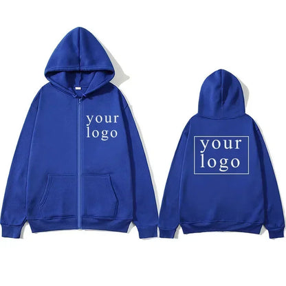 Cardigan à fermeture éclair DIY pour hommes et femmes, nouvelle mode 2025, votre propre design, logo/image de marque, personnalisation personnalisée à tout moment,