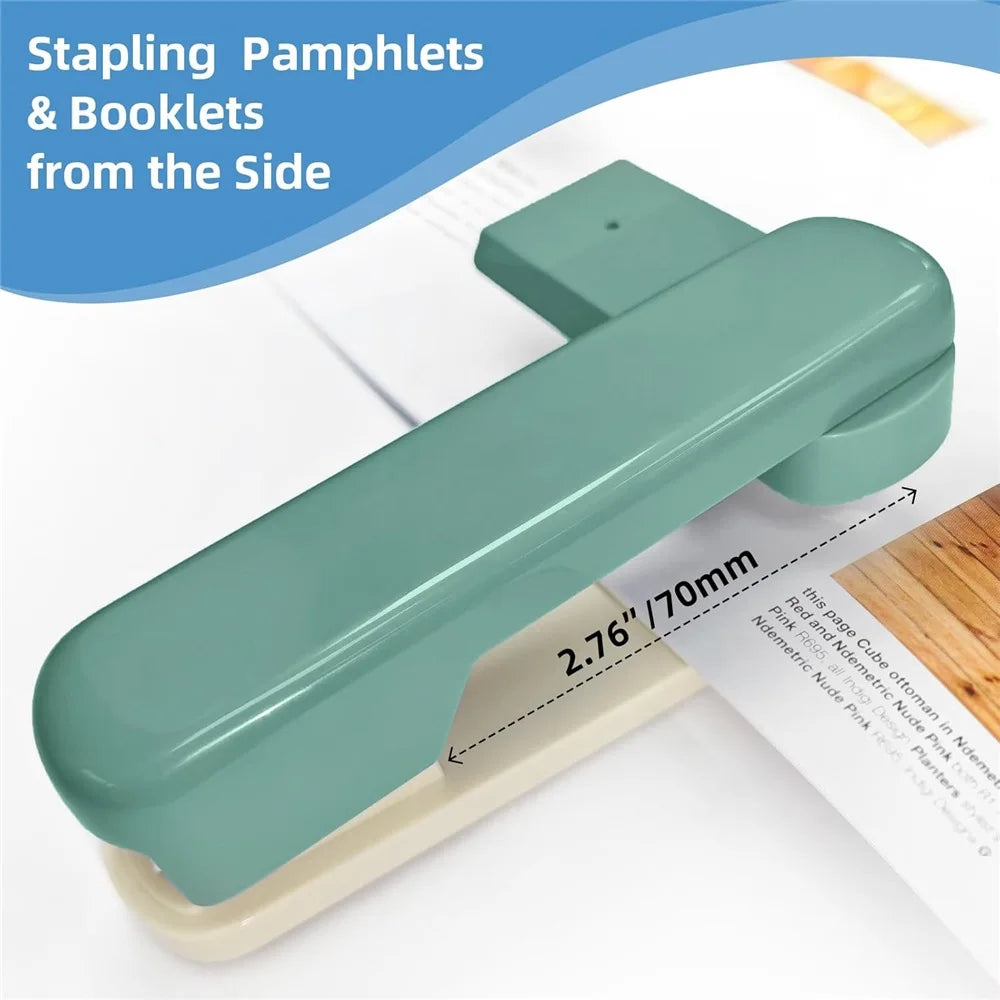 1 ensemble d'agrafeuses de bureau rotatives, capacité de 20 feuilles, Rotation à 360 degrés pour livret ou reliure de livres,