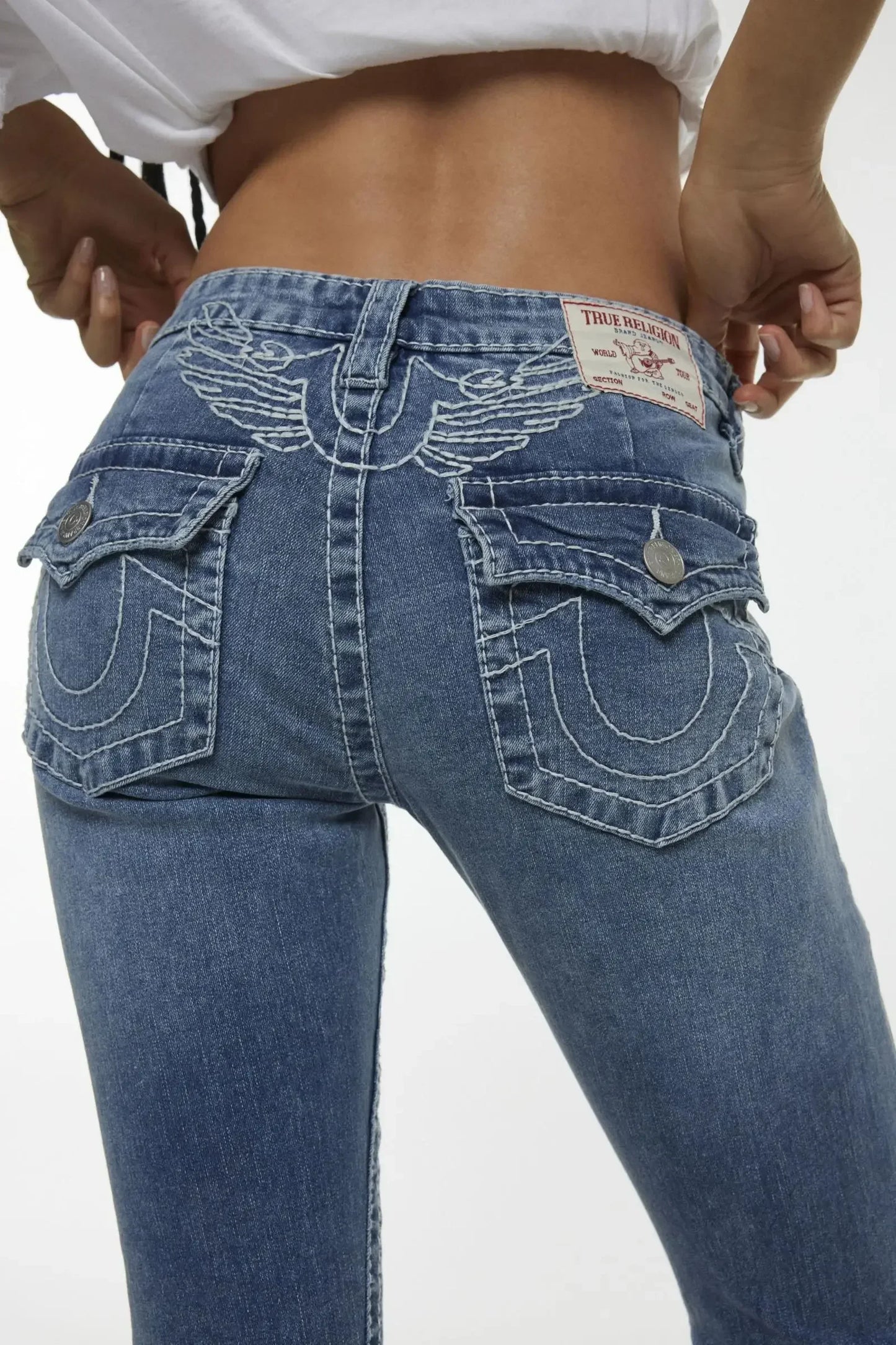 Y2k Denim pantalon Harajuku taille haute jambe large jean bleu bouddha brodé jean droit décontracté haute rue femmes vêtements