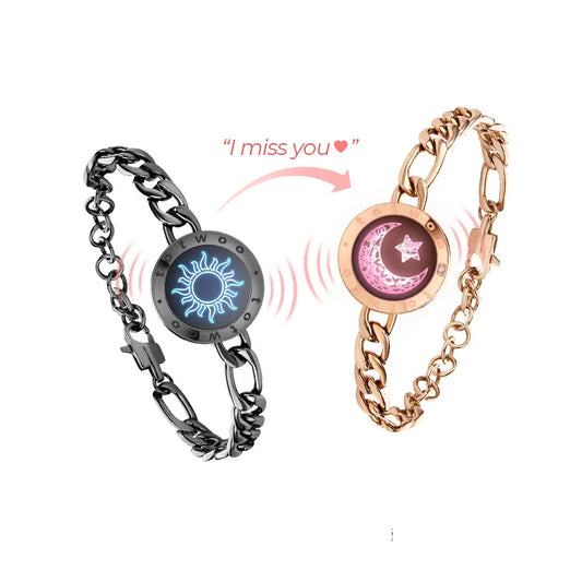 Totwoo – Bracelets tactiles pour relation longue Distance, cadeau d'anniversaire pour Couple, bijoux intelligents Bluetooth avec prise en charge de l'application iOS Android