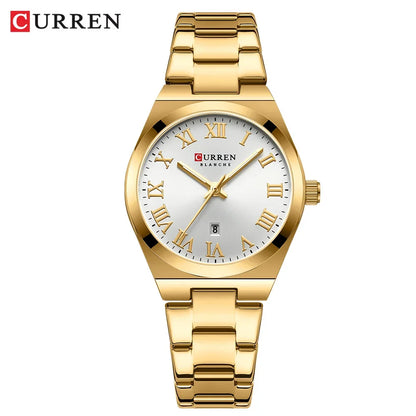 CURREN montre femmes,  Bracelet en acier inoxydable montres analogiques Date