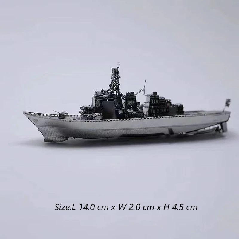 Puzzle 3D en métal, navire de guerre militaire 056, Corvette, bateau de vie, destructeur Nautilus, modèle d'assemblage, découpe Laser, jouets