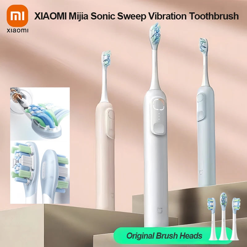 Original XIAOMI Mijia brosse à dents vibrante de balayage sonique, type-c 3 Modes dents à mémoire intelligente nettoyage en profondeur brosse à dents électrique