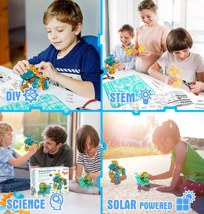 Kit de construction de robot solaire d'escargot pour enfants, expérience scientifique, jouet de bricolage, outil d'apprentissage, éducation, gadgets technologiques, cadeau, 62