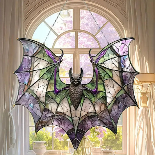 Halloween chauve-souris acrylique fenêtre suspendue gothique chauve-souris suspendue gothique coloré chauve-souris fenêtre suspendue décoration Halloween fête hantée