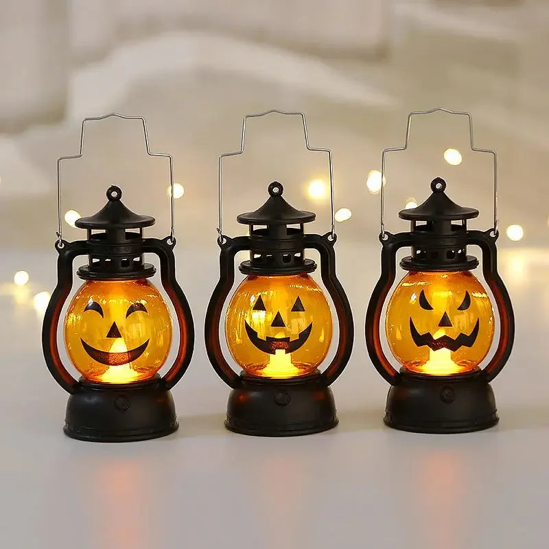 Lanterne LED en Forme de Citrouille et Fantôme, Luminaire Décoratif d'Nik, Accessoires d'Horreur, Idéal pour un Bar ou une ixd'Halloween