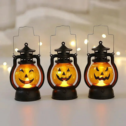 Lanterne LED en Forme de Citrouille et Fantôme, Luminaire Décoratif d'Nik, Accessoires d'Horreur, Idéal pour un Bar ou une ixd'Halloween