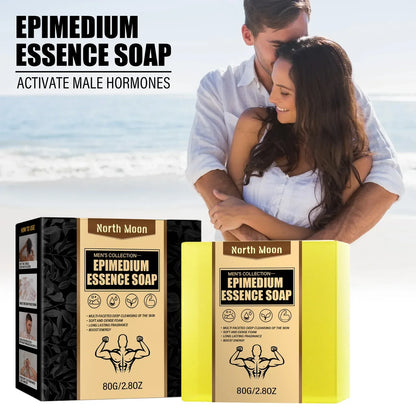 Epimedium Essence Soap 80g Barre de savon de lavage intime pour hommes Savon parfumé masculin Barre de lavage du corps pour parties intimes en profondeur