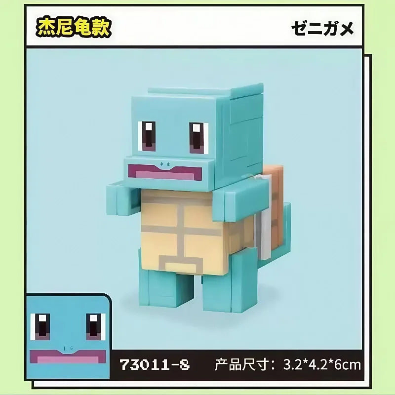 Bloc de construction Pokemon BLOKEES, Pikachu Eevee, écureuil, Charcadet, ronflex, Anime, ornements faits à la main, modèle de jouets, cadeau Surprise, nouvelle collection