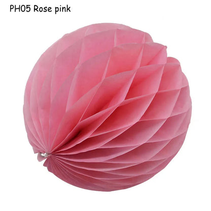 Boule décorative en papier nid d'abeille, 5 pièces/lot, 10/15cm, fleur Pastel, décoration de fête d'anniversaire pour mariage, enfant, fournitures de réception-cadeau pour bébé 8Z