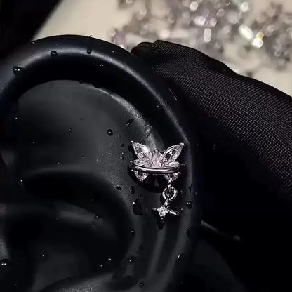 Boucles d'oreilles en argent pour femmes, 1 pièce, griffe d'os de chien en acier inoxydable 316L,