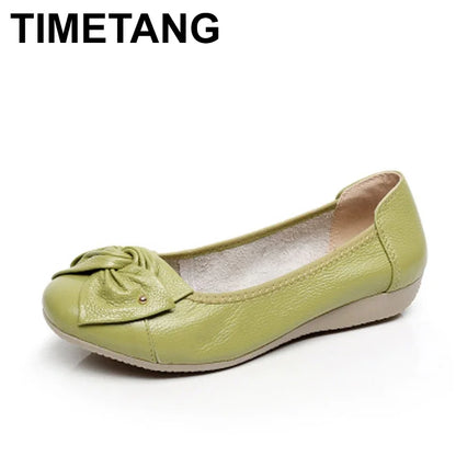 TIMETANG grande taille 34-43 femmes en cuir véritable chaussures plates femme chaussures de travail nouvelle mode femme décontracté unique chaussures femmes appartements