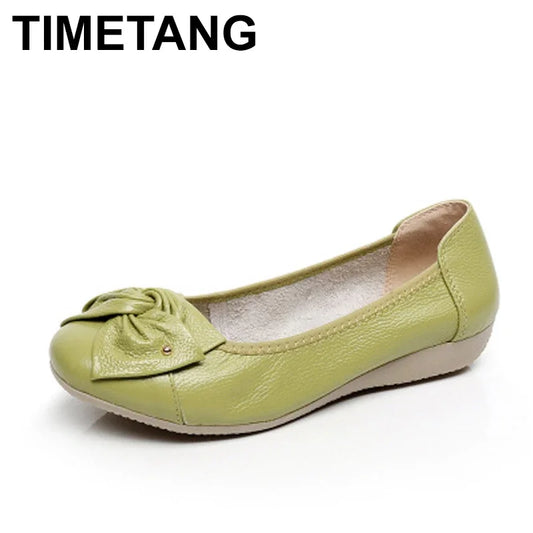TIMETANG grande taille 34-43 femmes en cuir véritable chaussures plates femme chaussures de travail nouvelle mode femme décontracté unique chaussures femmes appartements