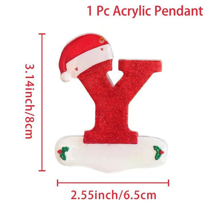 ZQNYCY - Pendentif lettre acrylique sapin de noël