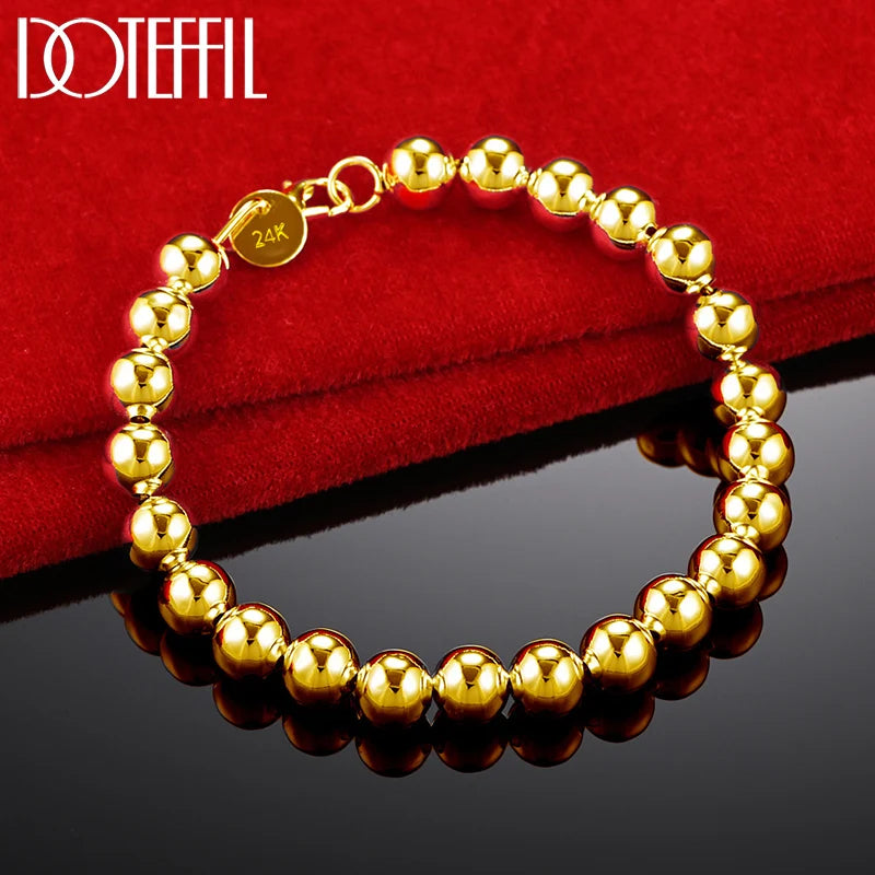 DOTEFFIL 925 argent Sterling 18K or 8mm/10mm