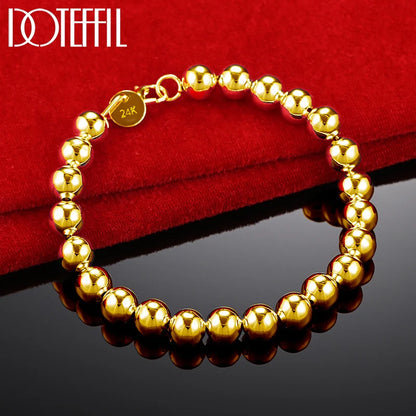DOTEFFIL 925 argent Sterling 18K or 8mm/10mm