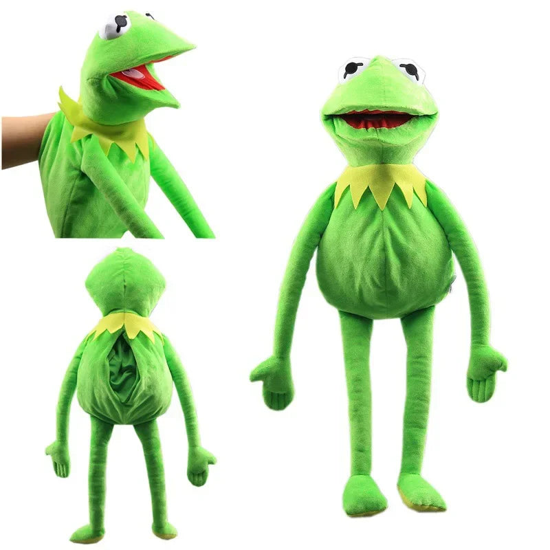 Kermit la grenouille drôle en peluche poupée marionnette à main cartable grenouille Animal en peluche grande poupée Ventriloquist Performance accessoires pour bébé