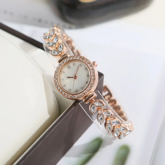 Diamond-Ear-Montres-bracelets à quartz pour femmes,