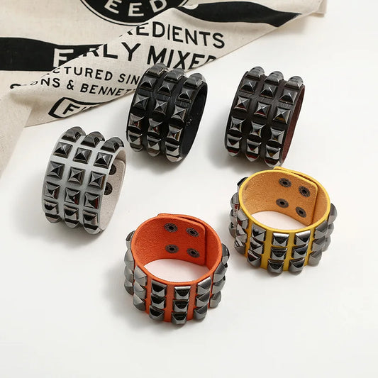 Nouveau Punk Hip-Hop gothique Bracelet à ongles Rivets décontracté Couple Bracelet fête nouvel an noël saint valentin cadeau d'anniversaire