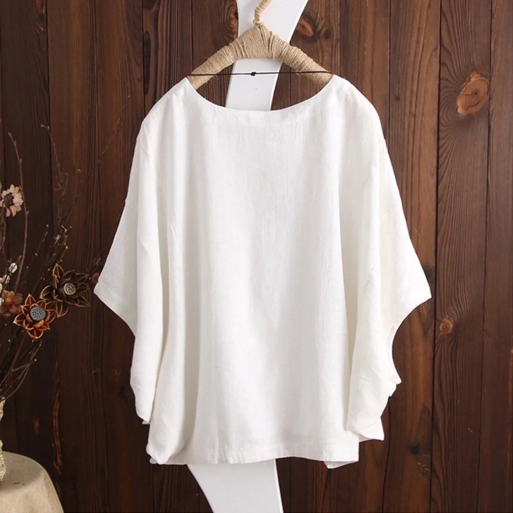 Harajuku Y2k haut Vintage vêtements T-Shirts coton lin Streetwear chemises décontractées pour femmes vêtements T-Shirts mode été